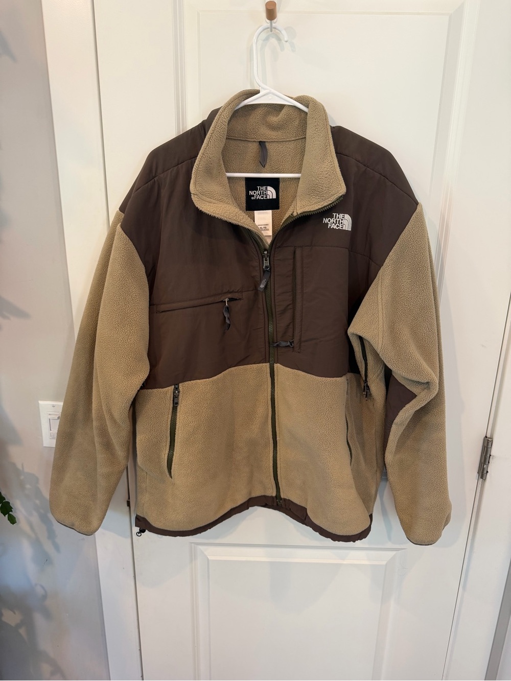 🔥Vintage The North Face Men's XL Denali Polartec Fleece Jacket Brown Beige🔥